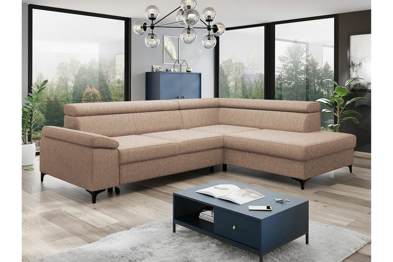 Graystone 3-sits Hörnbäddsoffa - Ljusbrun - Möbler - Soffa - Bäddsoffa