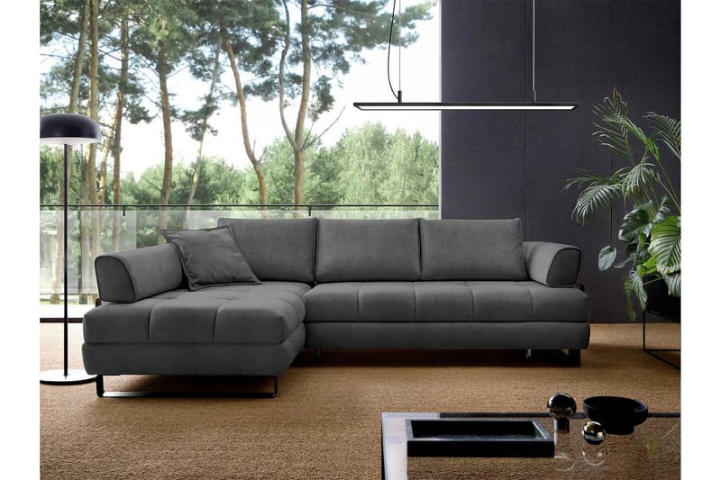 Graystone 3-sits Hörnbäddsoffa - Mörkgrå - Möbler - Soffa - Bäddsoffa