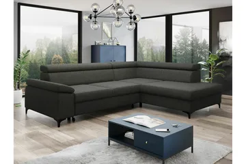 Graystone 3-sits Hörnbäddsoffa - Mörkgrå - Möbler - Soffa - Bäddsoffa