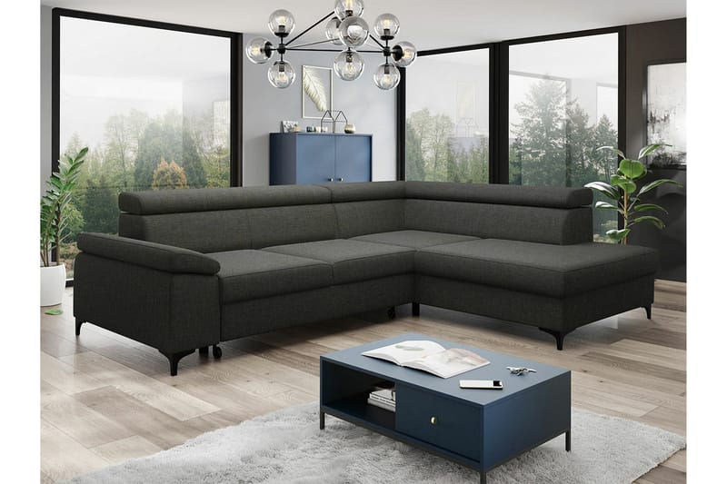Graystone 3-sits Hörnbäddsoffa - Mörkgrå - Möbler - Soffa - Bäddsoffa