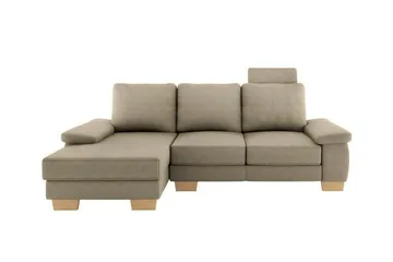 Graystone 3-sits Vänster Hörnbäddsoffa 130x193 cm med Förvaring i Tyg - Beige - Möbler - Soffa - Bäddsoffa