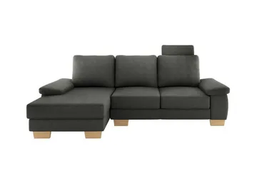 Graystone 3-sits Vänster Hörnbäddsoffa 130x193 cm med Förvaring i Tyg - Grå - Möbler - Soffa - Bäddsoffa
