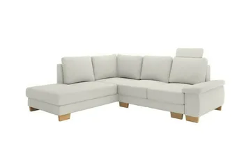 Graystone 3-sits Vänster Hörnbäddsoffa 130x203 cm med Förvaring i Tyg - Ljusgrå - Möbler - Soffa - Bäddsoffa