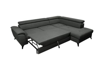 Graystone 3-sits Vänster Hörnbäddsoffa med Förvaring i Tyg - Beige - Möbler - Soffa - Bäddsoffa