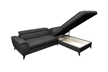 Graystone 3-sits Vänster Hörnbäddsoffa med Förvaring i Tyg - Beige - Möbler - Soffa - Bäddsoffa