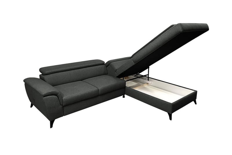 Graystone 3-sits Vänster Hörnbäddsoffa med Förvaring i Tyg - Beige - Möbler - Soffa - Bäddsoffa