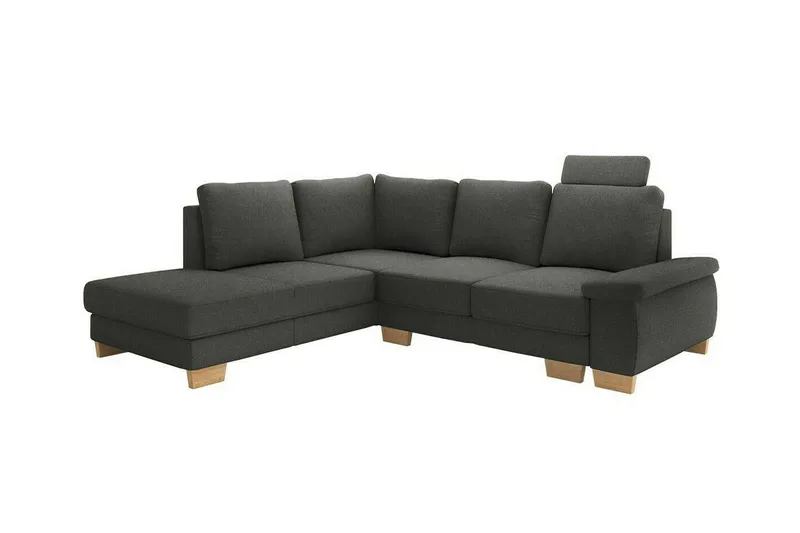 Graystone 3-sits Vänstervänd Hörnbäddsoffa med Divan och Schäslong i Tyg, Grå