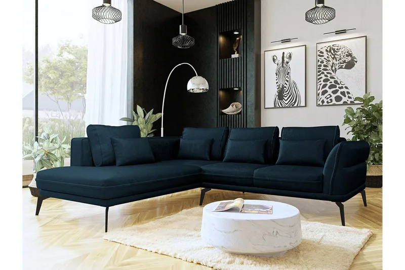 Graystone 4-sits Hörnbäddsoffa Dark blue - Möbler - Soffa - Bäddsoffa