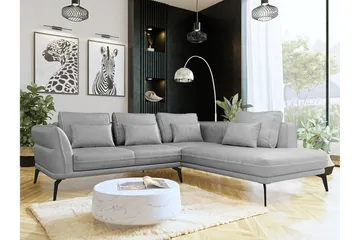 Graystone 4-sits Hörnbäddsoffa Light grey/Dark grey - Möbler - Soffa - Divansoffor & schäslongsoffa - 4 sits soffa med divan