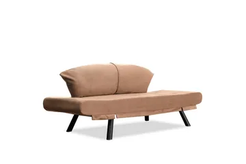 Gweno 2-sits Fällbar Bäddsoffa 75x210 cm i Linne - Brun - Möbler - Soffa - Bäddsoffa