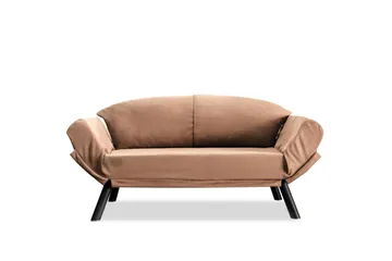 Gweno 2-sits Fällbar Bäddsoffa 75x210 cm i Linne - Brun - Möbler - Soffa - Bäddsoffa
