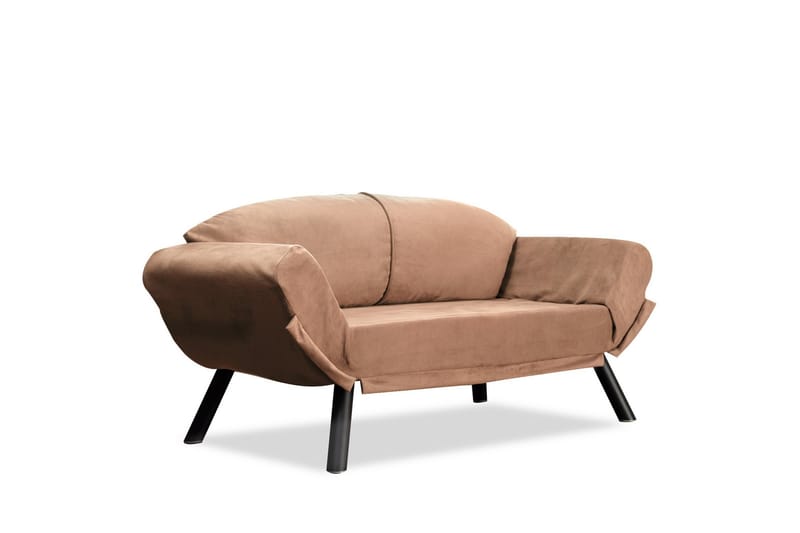 Gweno 2-sits Fällbar Bäddsoffa 75x210 cm i Linne - Brun - Möbler - Soffa - Bäddsoffa