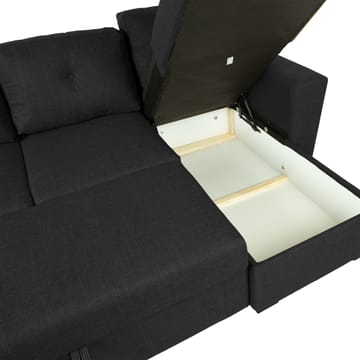 Hörnbäddsoffa 3-sits Vändbar L-formad 150x196 cm med Förvaring i Tyg - Antracit - Möbler - Soffa - Bäddsoffa