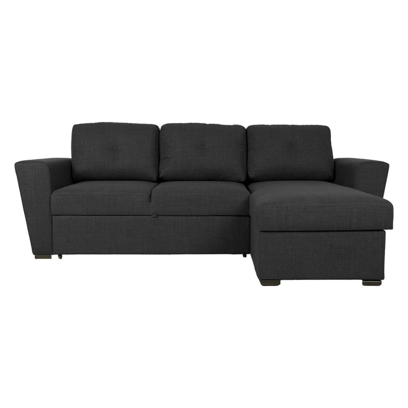 Hörnbäddsoffa 3-sits Vändbar L-formad 150x196 cm med Förvaring i Tyg - Antracit - Möbler - Soffa - Bäddsoffa