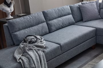 Bervik Hörnsoffa 230x90x150 cm - Grå - Möbler - Soffa - Bäddsoffa - Hörnbäddsoffa