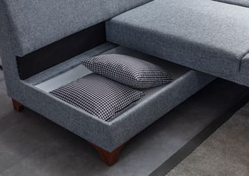 Bervik Hörnsoffa 230x90x150 cm - Grå - Möbler - Soffa - Bäddsoffa - Hörnbäddsoffa