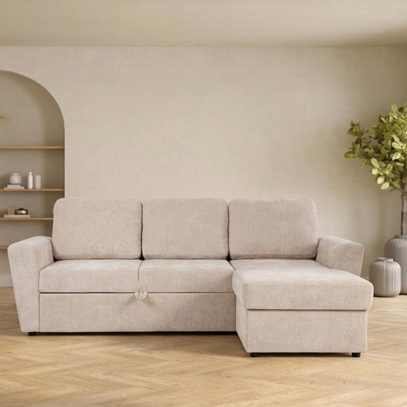 Hörnbäddsoffa Fenor - ljusbeige - Möbler - Soffa - Bäddsoffa