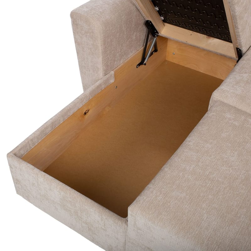 Hörnbäddsoffa Fenor - ljusbeige - Möbler - Soffa - Bäddsoffa