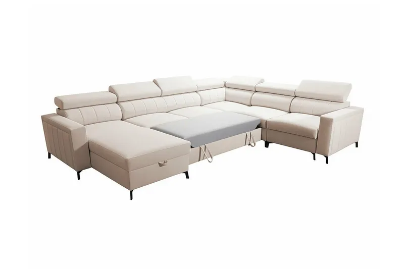 Galbally 5-sits Hörnbäddsoffa Dark blue - Möbler - Soffa - Bäddsoffa - Hörnbäddsoffa