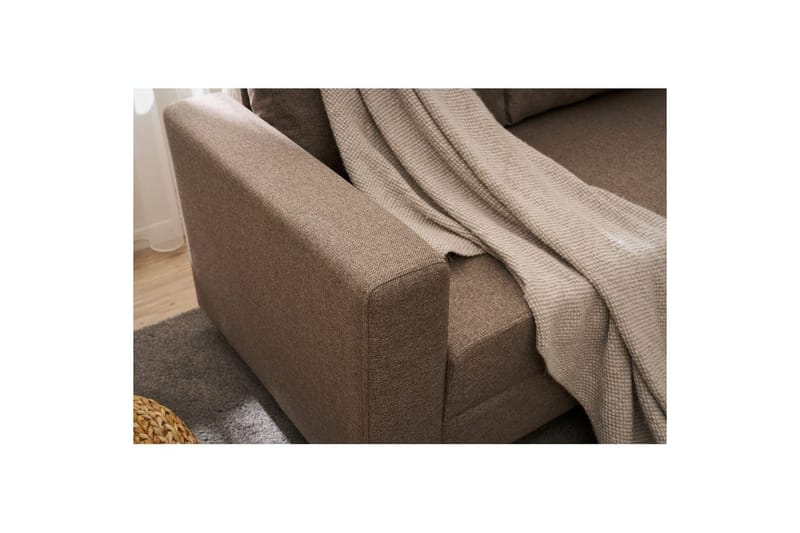 Hörnbäddsoffa Iroulport Arzilla Höger Brun - Brun - Möbler - Soffa - Bäddsoffa