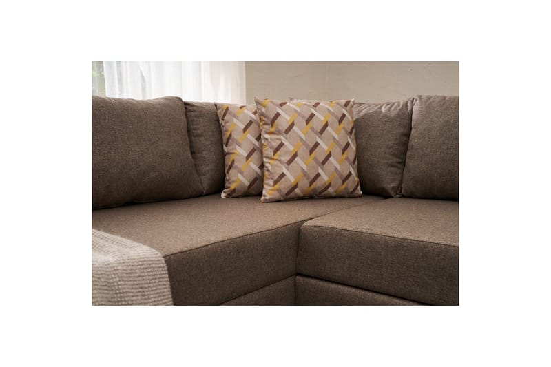 Hörnbäddsoffa Iroulport Arzilla Höger Brun - Brun - Möbler - Soffa - Bäddsoffa