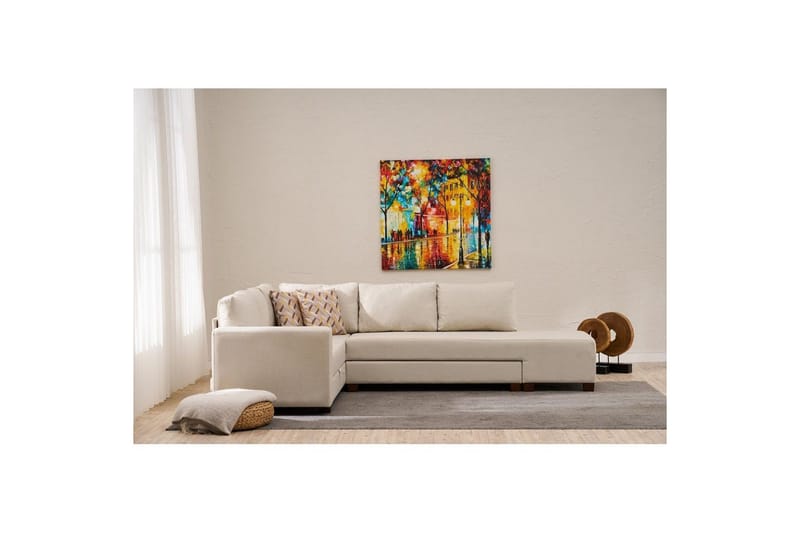 Hörnbäddsoffa Iroulport Arzilla Höger Grädde - Grädde - Möbler - Soffa - Bäddsoffa