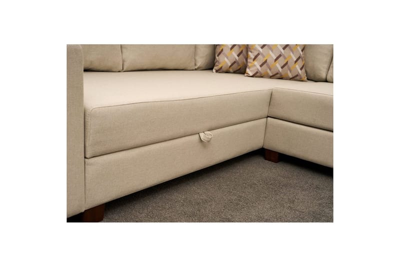 Hörnbäddsoffa Iroulport Arzilla Höger Grädde - Grädde - Möbler - Soffa - Bäddsoffa