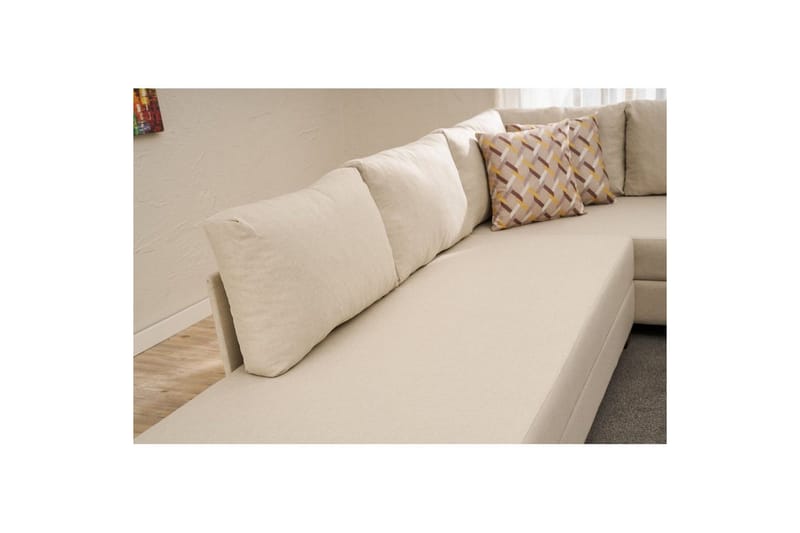 Hörnbäddsoffa Iroulport Arzilla Vänster Grädde - Grädde - Möbler - Soffa - Bäddsoffa