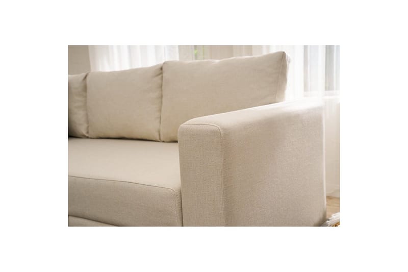 Hörnbäddsoffa Iroulport Arzilla Vänster Grädde - Grädde - Möbler - Soffa - Bäddsoffa