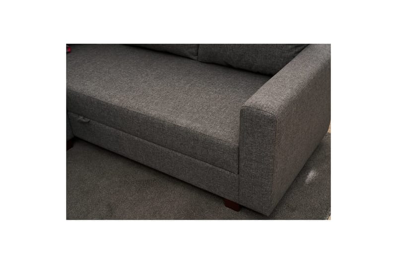 Hörnbäddsoffa Iroulport Höger Grå - Grå - Möbler - Soffa - Bäddsoffa