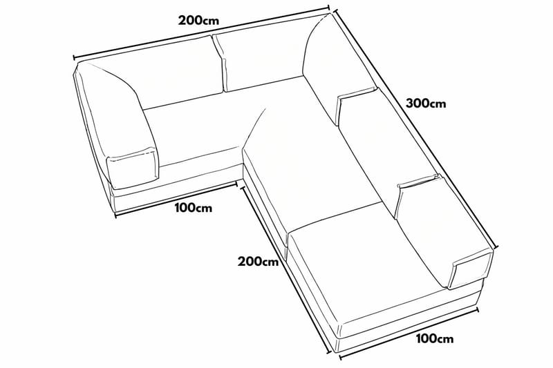 Jenor 4-sits Hörnbäddsoffa - Möbler - Soffa - Bäddsoffa - Hörnbäddsoffa