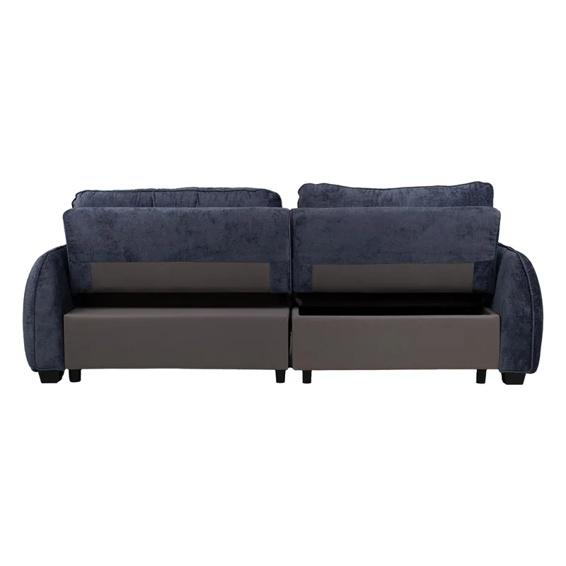 Hörnbäddsoffa Klevor - Blå - Möbler - Soffa - Bäddsoffa