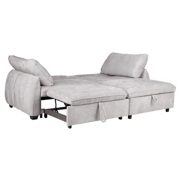 Hörnbäddsoffa Klevor - Ljusgrå - Möbler - Soffa - Bäddsoffa