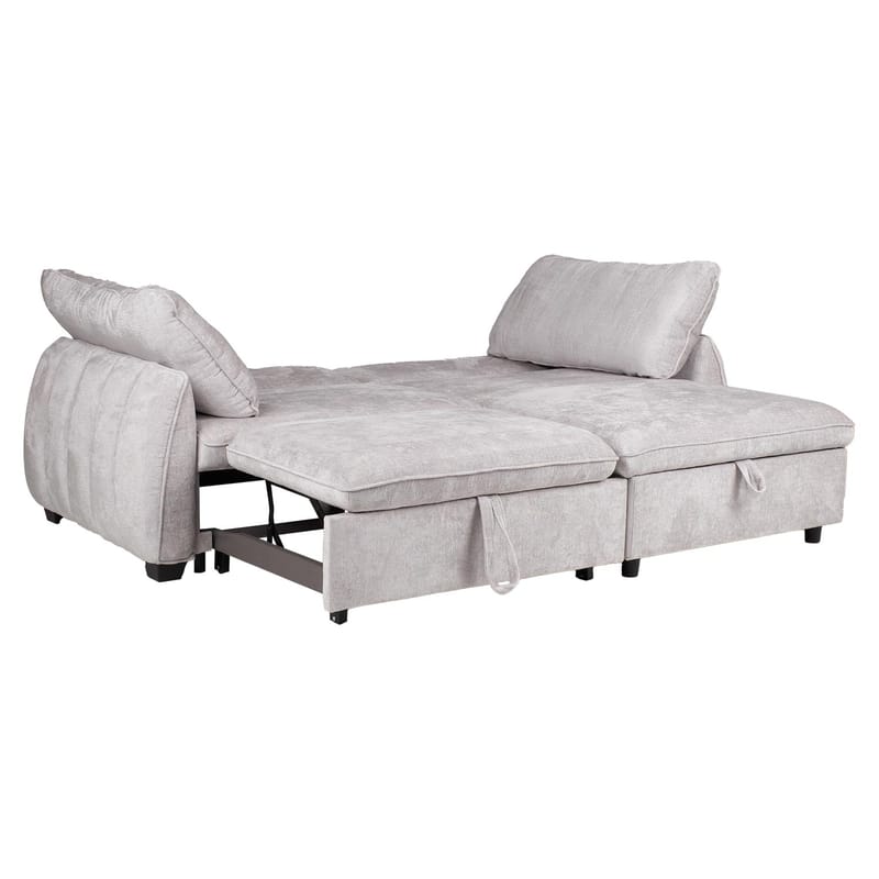 Hörnbäddsoffa Klevor - Ljusgrå - Möbler - Soffa - Bäddsoffa
