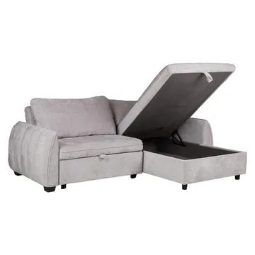 Hörnbäddsoffa Klevor - Ljusgrå - Möbler - Soffa - Bäddsoffa