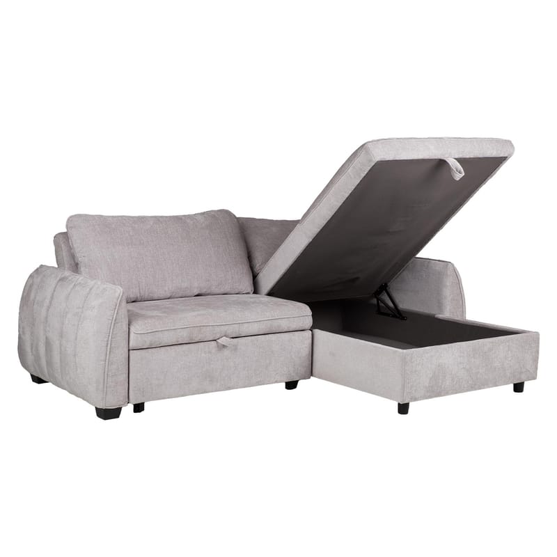 Hörnbäddsoffa Klevor - Ljusgrå - Möbler - Soffa - Bäddsoffa