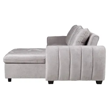 Hörnbäddsoffa Klevor - Ljusgrå - Möbler - Soffa - Bäddsoffa