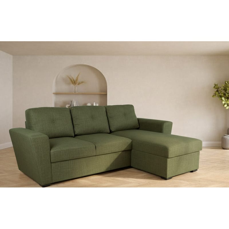 Hörnbäddsoffa Korsvik - Grön - Möbler - Soffa - Bäddsoffa