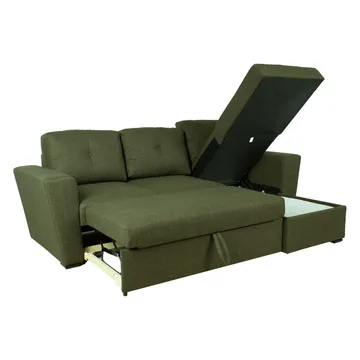Hörnbäddsoffa Korsvik - Grön - Möbler - Soffa - Bäddsoffa