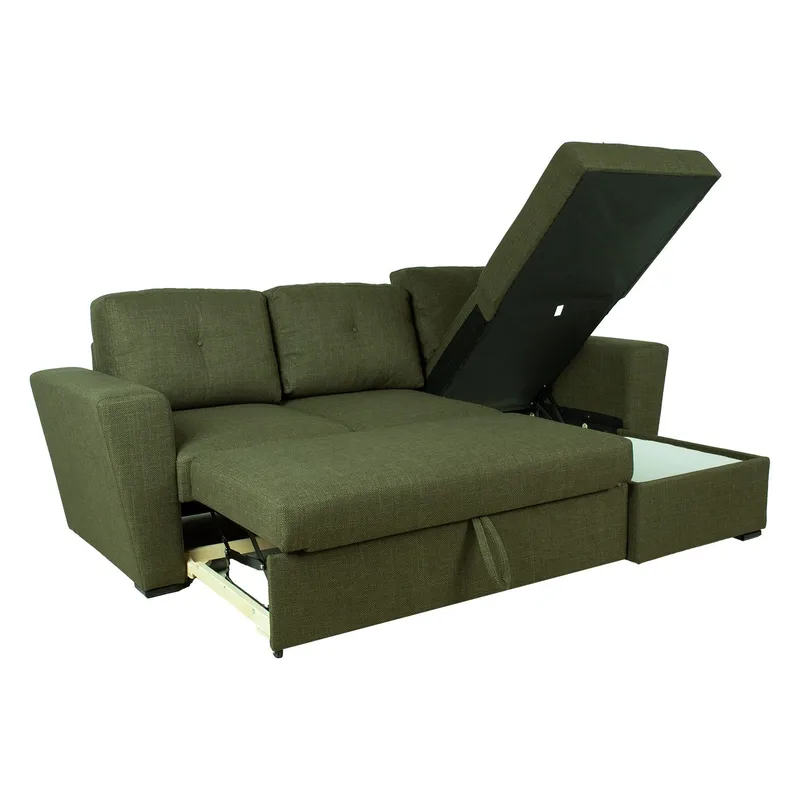 Hörnbäddsoffa Korsvik - Grön - Möbler - Soffa - Bäddsoffa