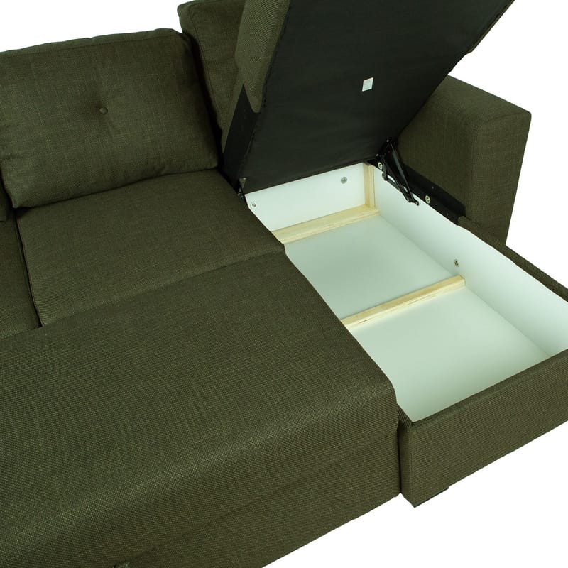 Hörnbäddsoffa Korsvik - Grön - Möbler - Soffa - Bäddsoffa