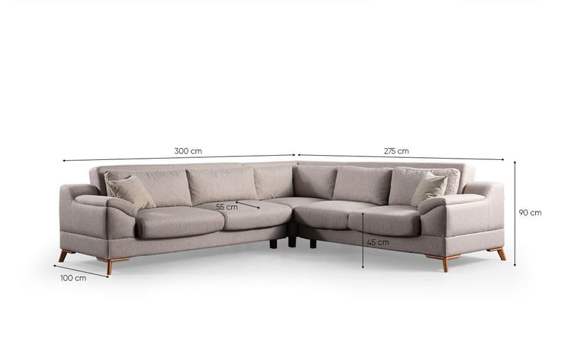 Lepinas 6-sits Hörnsoffa - Möbler - Soffa - Bäddsoffa - Hörnbäddsoffa