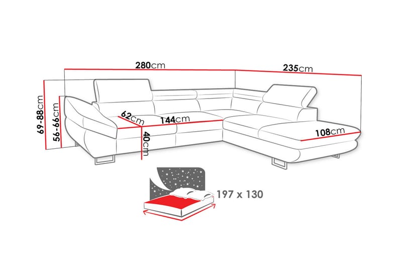 Hörnbäddsoffa - Mörkgrå - Bäddsoffa - Bäddsoffa divan - Sammetssoffa