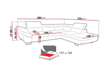 Hörnbäddsoffa - Mörkgrå - Möbler - Soffa - Bäddsoffa