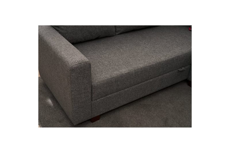 Hörnbäddsoffa Matlerdnburg Vänster Grå - Mörkgrå - Möbler - Soffa - Bäddsoffa
