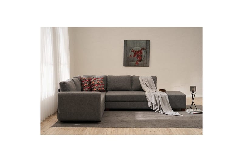 Hörnbäddsoffa Matlerdnburg Vänster Grå - Mörkgrå - Möbler - Soffa - Bäddsoffa