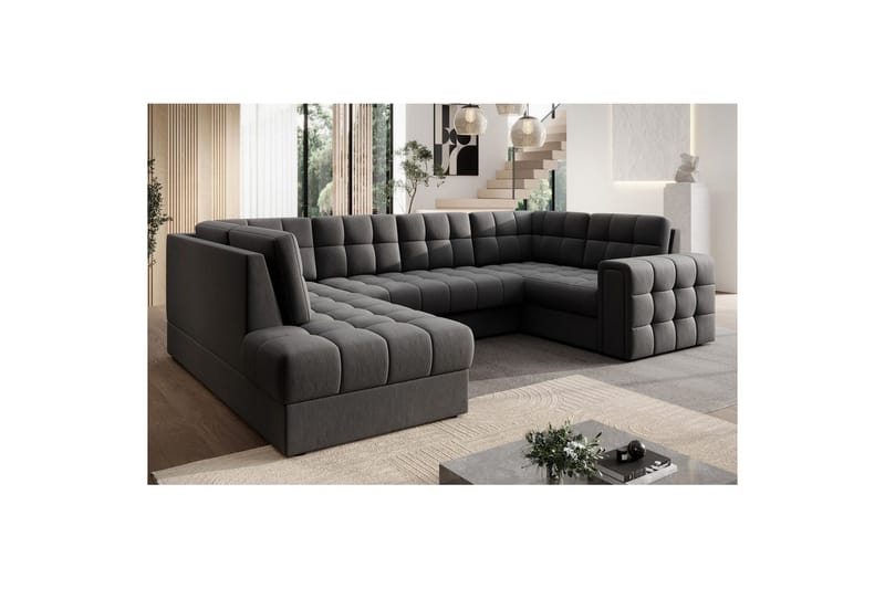 Sektionssoffa Eltap Blewett 299x198x82 cm - Sola 6, Mörkgrå, Vänster - Möbler - Soffa - Bäddsoffa - Hörnbäddsoffa