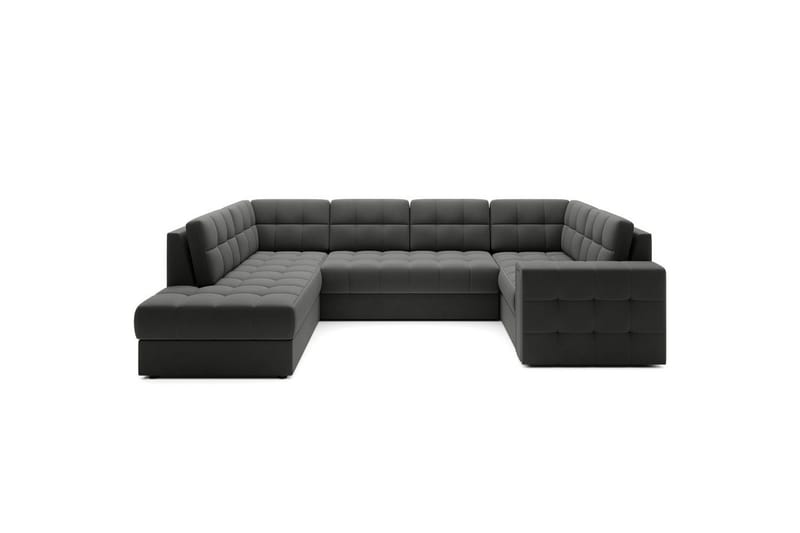Sektionssoffa Eltap Blewett 299x198x82 cm, Sola 6, Mörkgrå, Vänster