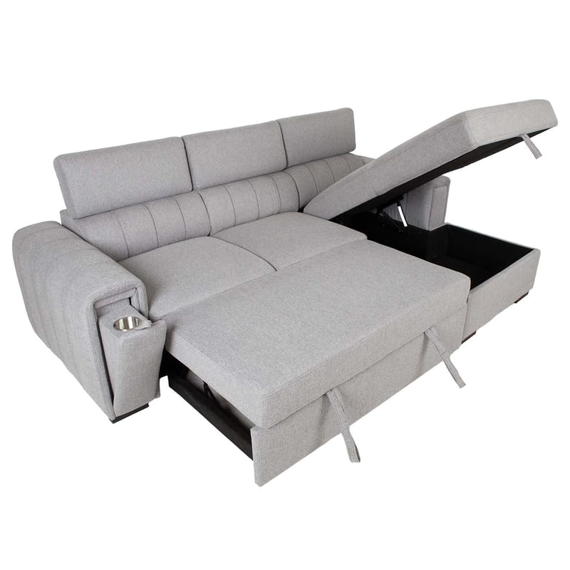 Hörnbäddsoffa Selmar Höger - Grå - Möbler - Soffa - Bäddsoffa