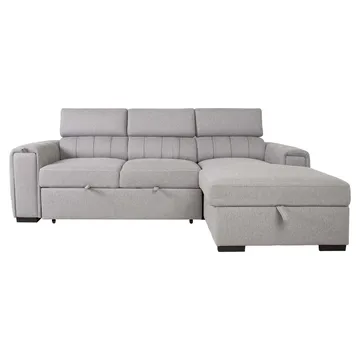 Hörnbäddsoffa Selmar Höger - Grå - Möbler - Soffa - Bäddsoffa